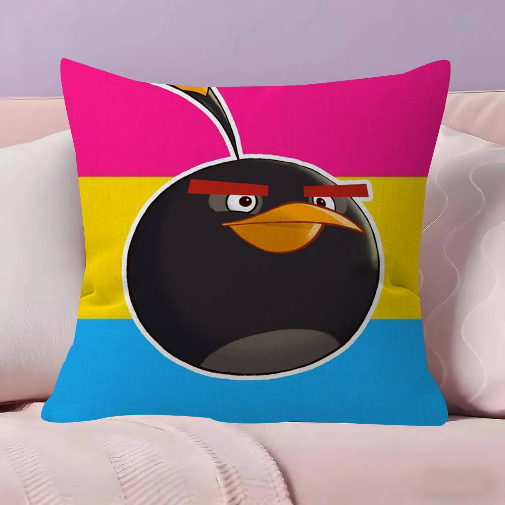 Animation AAAngry Birds Cartoon Pillow Cushion Cover Pillowcase Living Room Sofa Home Decor Customized