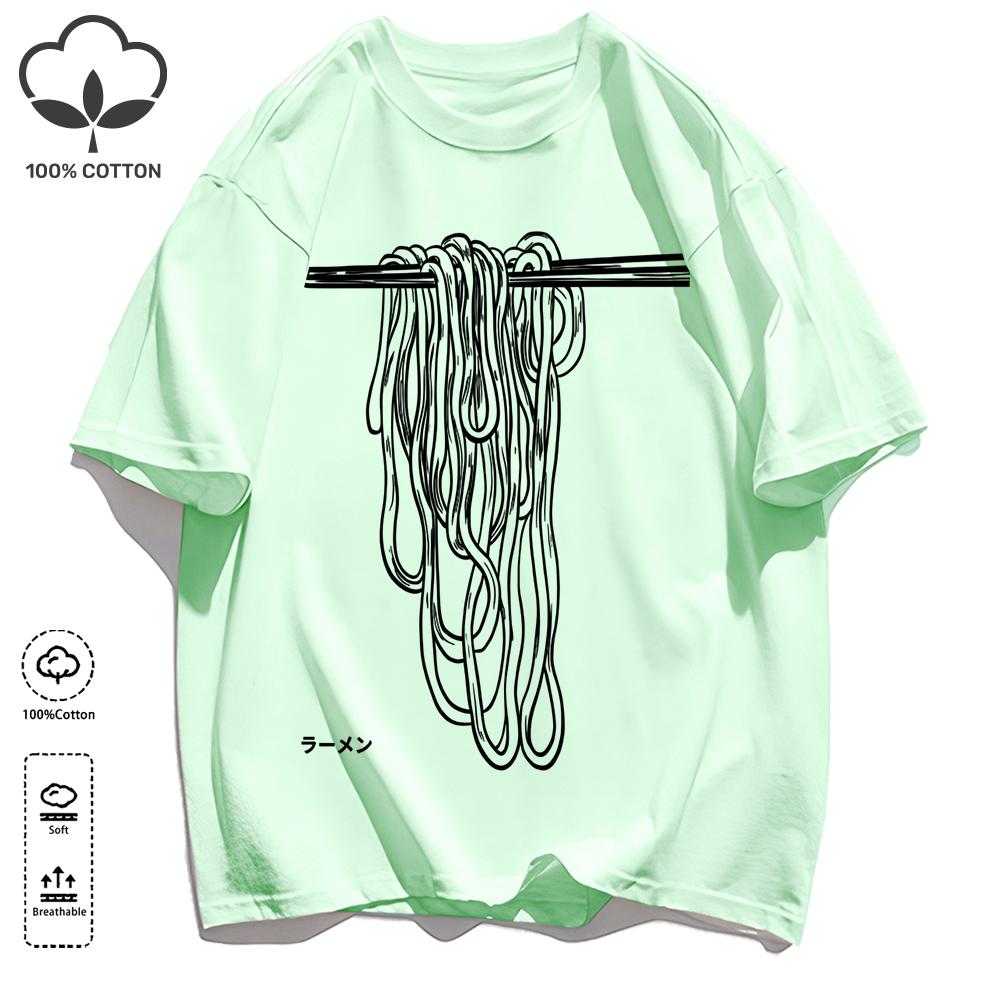 I Like Lamian Noodles Design Unisex T-Shirt Casual Basics Short Sleeve Cotton Summer Fashion Clothing Unisex O-Neck Streetwear