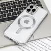 Новый прозрачный магнитный чехол Magsafe для iPhone 15 14 13 12 11 Pro Max Plus, силиконовый пыленепроницаемый сетчатый противоударный защитный чехол Magsafe
