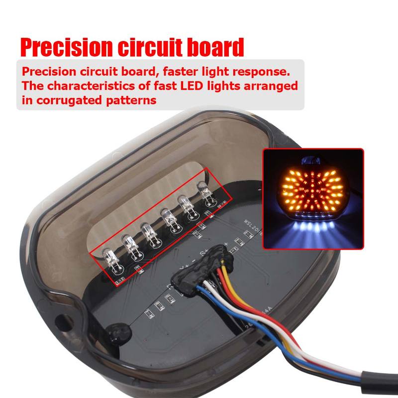 Motorcycle Led Tail Light Brake Turn Signal Rear Lights For Harley Dyna Softail Fat Boy Sportster 883 Touring Road Electra Glide