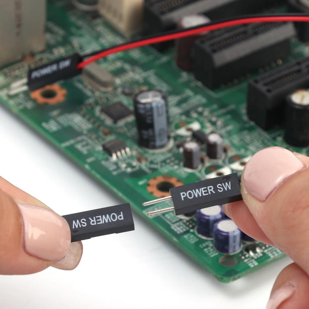 2-контактный шнур для выключателя компьютера SW Материнская плата настольного компьютера Переключатель Вкл./Выкл./Сброс Кабель питания Удлинители для выключателя ПК