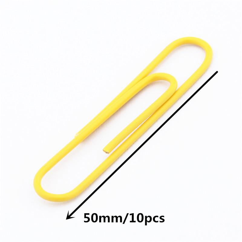 10 Colors Accessories Paper Clips Notebook Memo Pad Filing Bookmark binder Paperclips Student Office Binding Supplies Stationary