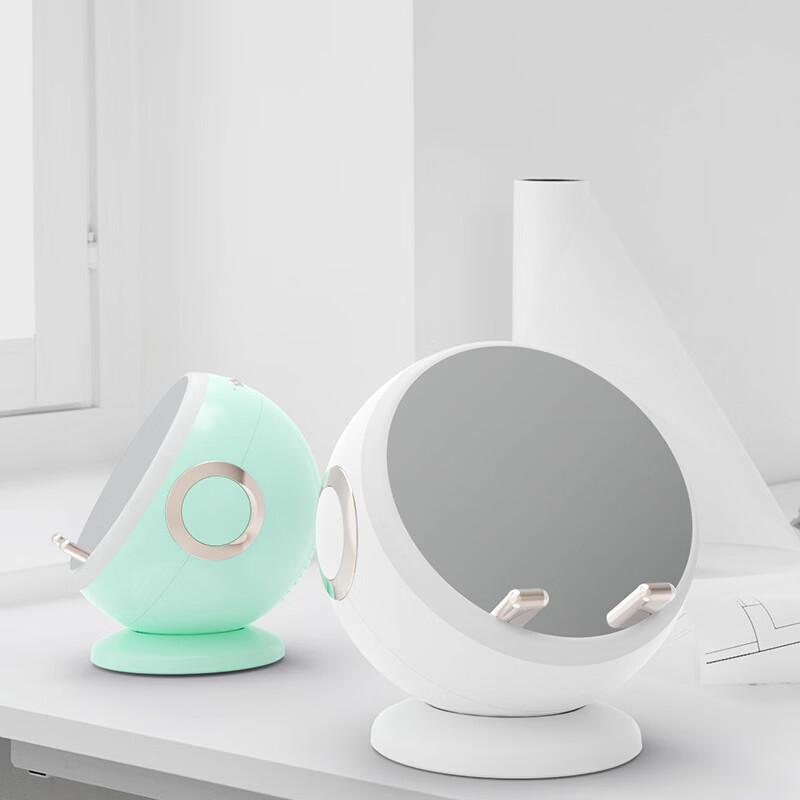 Smart Bluetooth Speaker with Alarm, Wireless Charger, and Mirror CN plug (adapter included) (CN version)