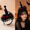 Halloween Witch Hat Headband Kids Adults Costume Accessory With LED Light Decorative Hair Clip
