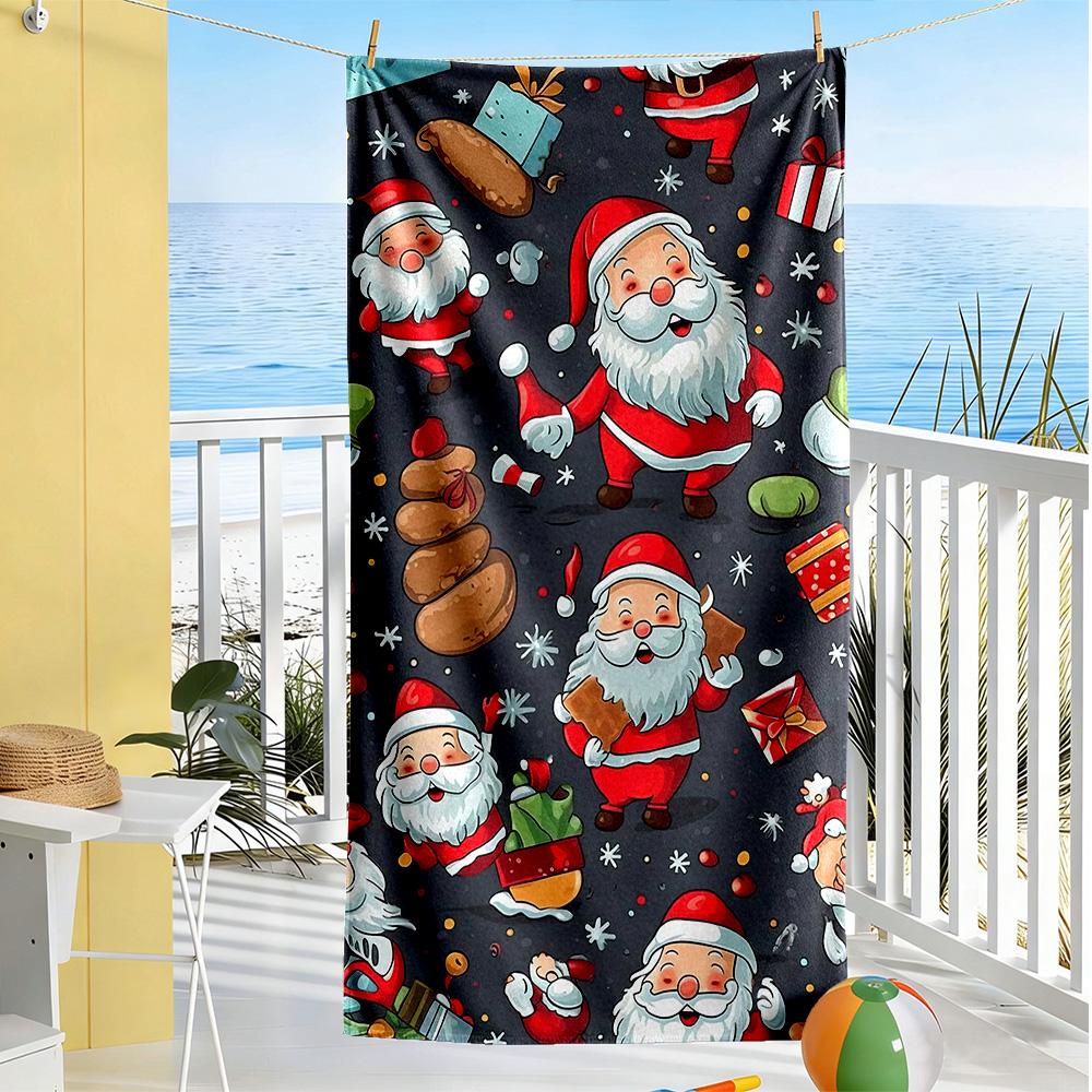 Christmas Beach Towel Super Soft & Absorbent Comfortable Lightweight