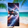 Classic Movie Clips Back To The Future Delorean Time Machine Beach Towel Bath Towels for Girl Microfiber Free Beach Yoga Spa