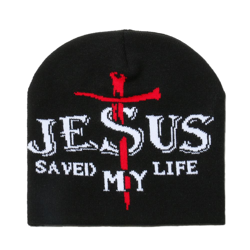 Зимняя шапка мужская зимняя взрывная буква крест жаккардовая шапка бини теплая вязаная шапка мужская