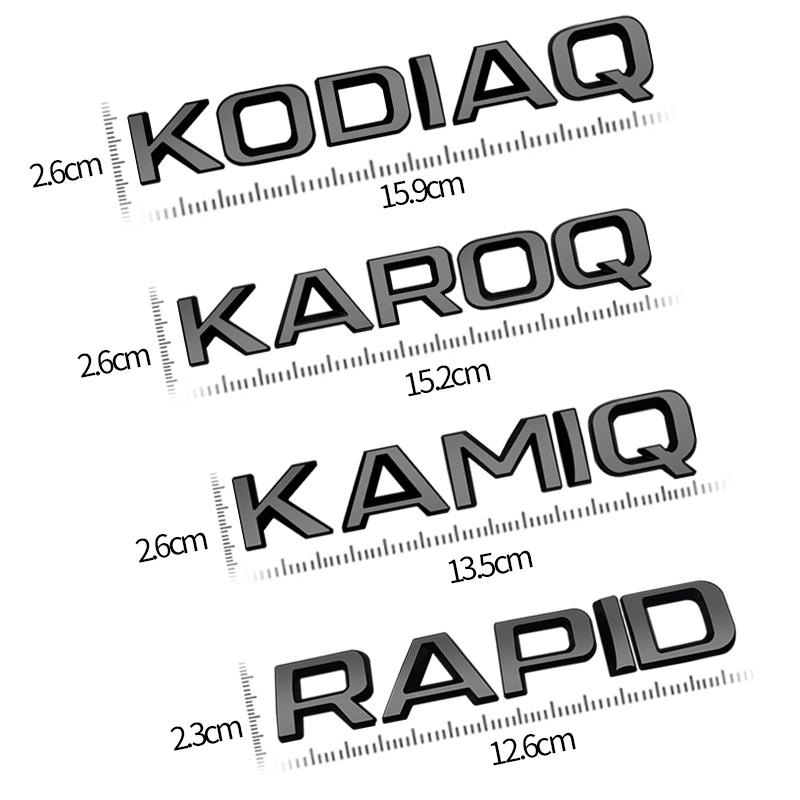MBOF6 Car-Styling Metal Emblem Bright Black Badge For Skoda Laurin & Klement 4x4 Yeti Octavia Superb Fabia Kamiq Karoq Kodiaq Rapid