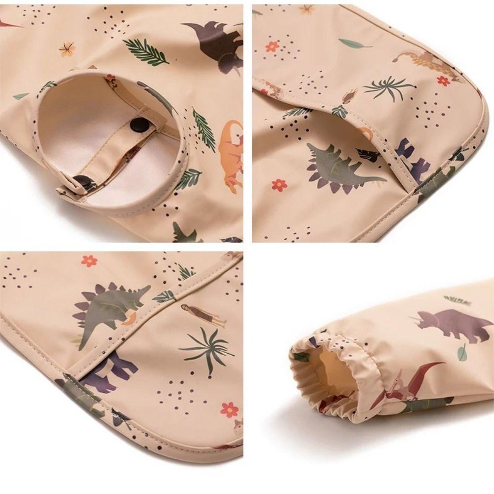 Full Sleeve Mess Proof Baby Bib Machine Washable Baby Smock Soft Full Coverage Apron Baby