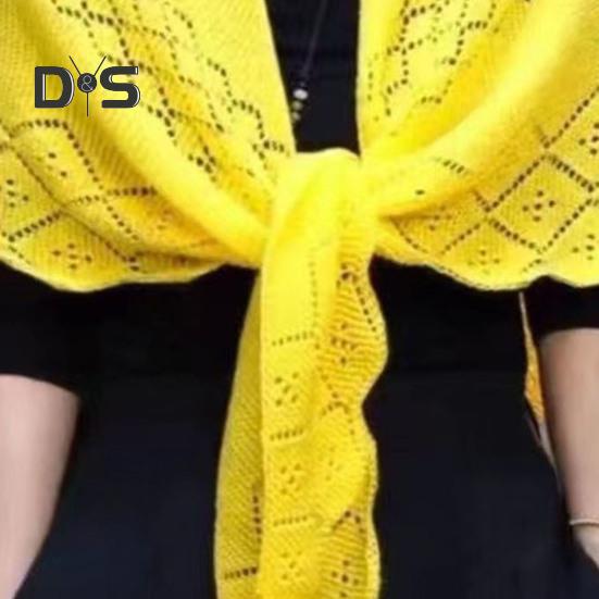 Женская вязаная шаль, однотонная, с бахромой, легкая, универсальная, алая, открытая, вязаная, с узором, шаль-накидка