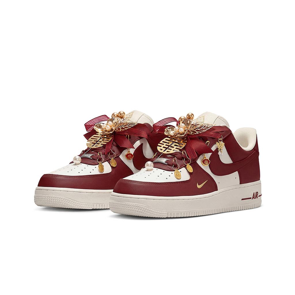 Nike Air Force 1 Wedding Box, Wedding Shoes, Auspicious Dragon And Phoenix Abrasion Resistant Low top Skateboard Shoes CZ0270-106(Team2363-S-BOX)