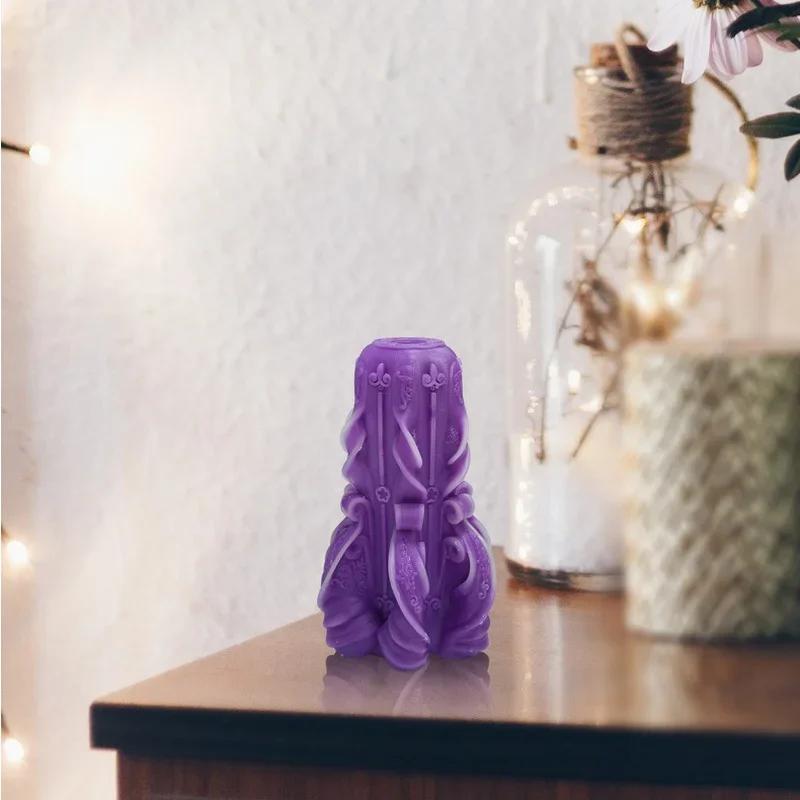 Новая креативная резная силиконовая форма для свечей для самостоятельной ароматерапии, украшения из гипса для свечей, формы для мыла из эпоксидной смолы, изготовление поделок