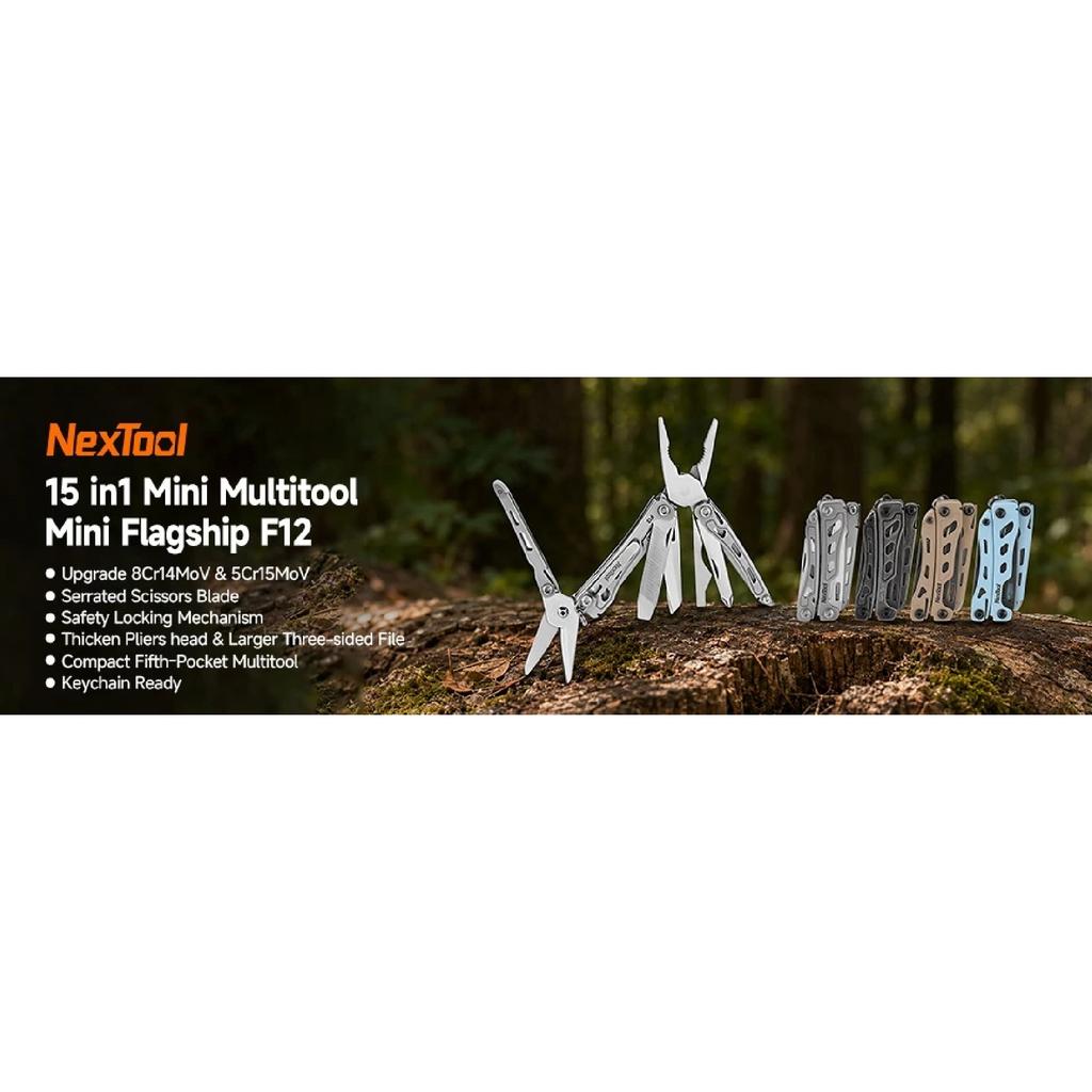 2026 Новый Мини-мультитул Nextool F12 Плоскогубцы 15 в 1 Брелок Мультитулы с Зубчатыми Ножницами для EDC На открытом воздухе Приключений