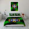 Brazil football crest pattern. Bedding sets Duvet cover sets Duvet covers Pillowcases(1 * Duvet Cover 2 * Pillowcases, without duvet insert)