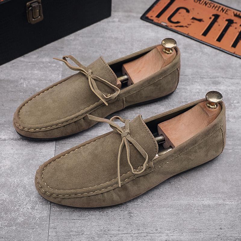 Мужские туфли Doudou 2025 весна новая однопедальные ленивые лоферы британский деловой кэжуал мягкая подошва для вождения мужские туфли