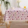 Cotton and Linen Tablecloth Fabric Net Red Girl Heart Plaid Desk Mat Rectangular Small Fresh Coffee Table Mat Table Cloth