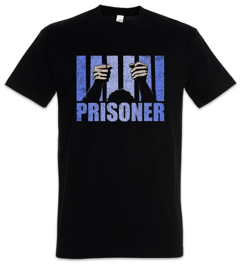 Prisoner T-Shirt Mens Womens Tees Top Prison bar bars Sheriff Gangster Biker