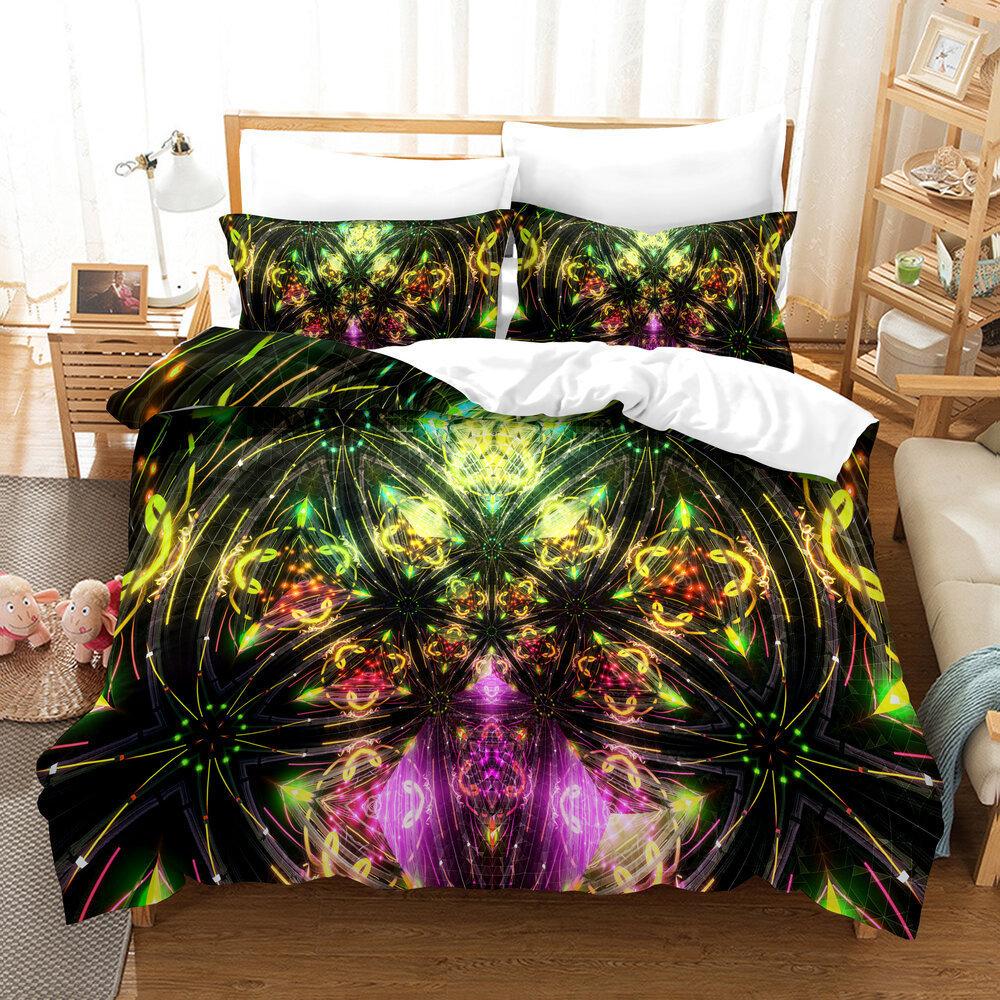 3D Digital Printing Quilt Set Three-Piece Cartoon Animation Game