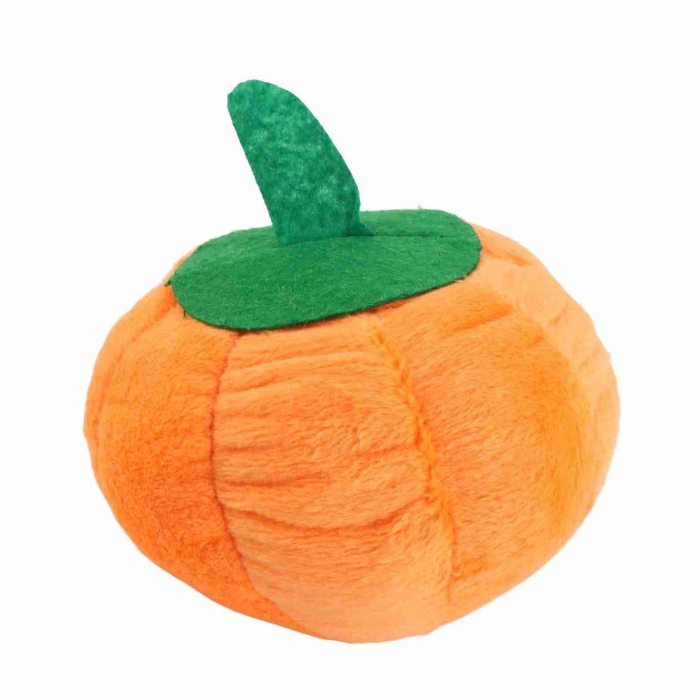 Pumpkin Shaped Pumpkin Dog Toy Soft Plush Squeaky Dog Toy Pet Interactive Toy Indoor Activity