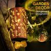 1PC Solar Dragonfly Lantern Metal Outdoor Hanging Light Waterproof Warm White LED Lamp for Garden Patio Yard Path Decor