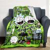 Morty Rick Print Flannel Blanket High Quality Warm Comfortable Cover for All Seasons Perfect for Gifts Home Decor