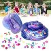 Jecimco Slime Kit Crystal Clay DIY Clay Set Игрушечные глиняные игрушки Инструменты ручной работы Аквариумные бусины Фруктовые дольки Цветная пена Конфетти Содержит 71 штуку Пушистый