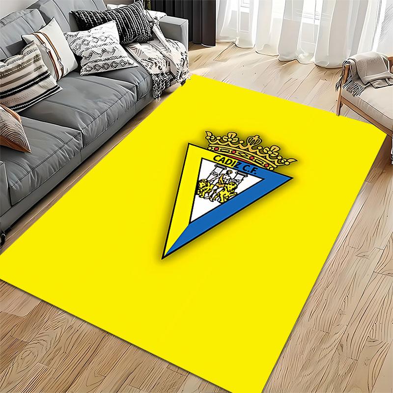 Yellow Cádiz CF Logo Carpet suitable as a non-slip mat for the living room or bedroom sofa