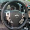 Чехол на руль автомобиля DIY, сшитый вручную, из черной искусственной кожи для Nissan Qashqai 2007-2013, Rogue, X-Trail, Автоаксессуары
