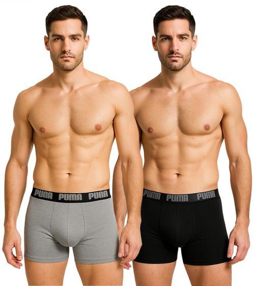 Puma Men Basic Boxer 2-Pack black gray [521015001 691] size XL
