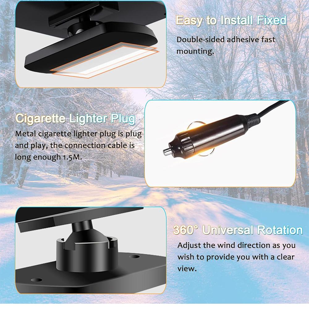 2 шт. Электрический автомобильный обогреватель Вентилятор-охладитель воздуха 12 В Портативный Осушитель Размораживатель Вентилятор отопителя 150 Вт Сушилка Запотевание лобового стекла Аксессуары
