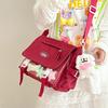 Cute College Style Girl Messenger Bag Japanese Ins Student Large Capacity Versatile Mailman Bag Transparent Pain Bag