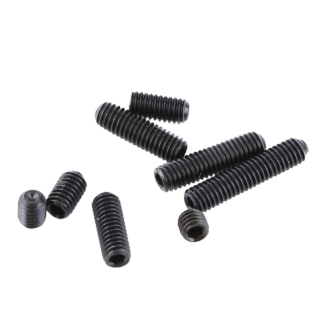 200pcs M3 Black Carbon Steel Socket Cup Point Grub Set Screw Assortment