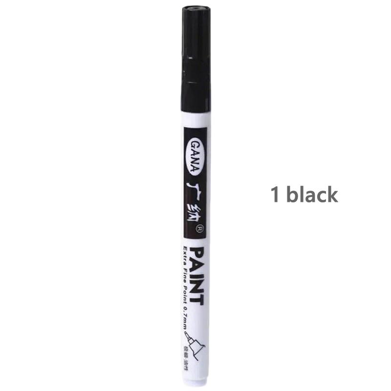 Xiaomi 1-20Pcs/set Oil Based White Black Permanent Paint Markers Pens 0.7mm Extra Fine Waterproof for Rock Painting, Wood, Metal Canvas