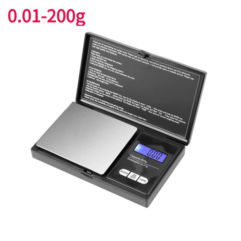Мини-весы для ювелирных изделий, высокоточные электронные весы, вес из нержавеющей стали, грамм, ЖК-дисплей, синяя подсветка, портативные карманные весы, золотой пищевой баланс