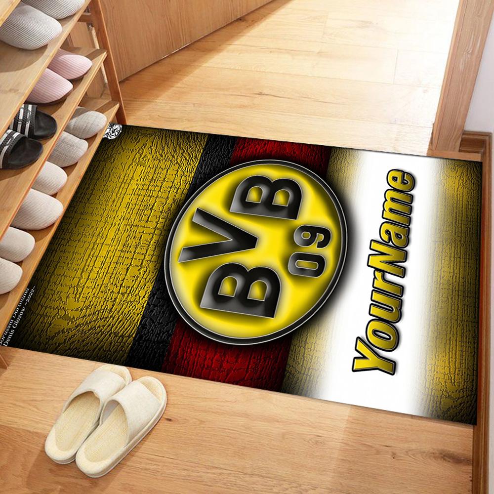 Borussia Dortmund Customized Name Carpet Design for Study room Game Room Dormitory Playrooms Anti-slip Rug Office home decor