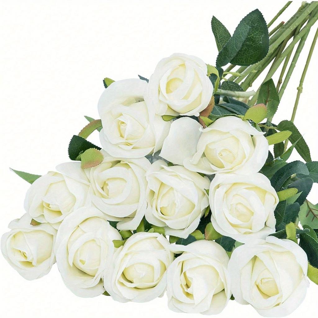 1 шт. День Святого Валентина Свадебное украшение Районные цветы Реалистичный букет роз с длинными стеблями для домашнего свадебного украшения вечеринки,