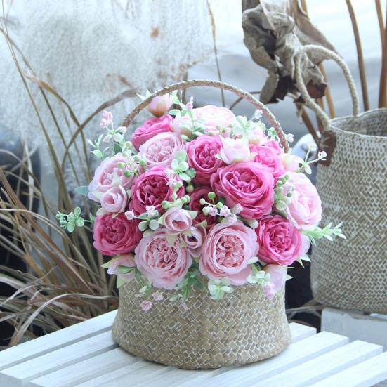 Искусственный цветок пиона 5 вилок реалистичный искусственный шелковый цветок для дома, офиса, свадьбы, вечеринки, помещения, улицы, искусственный цветок, цветущие растения, украшение