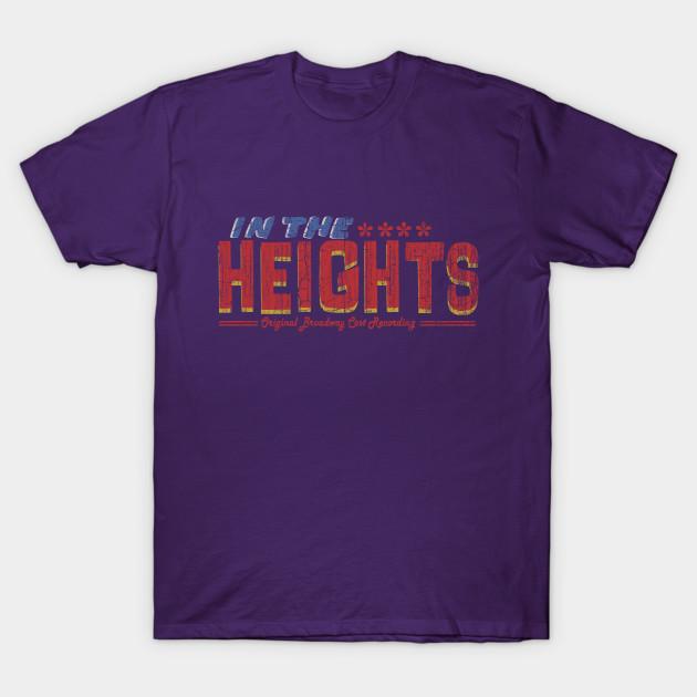 Asian Size Men Black Print T-shirt In The Heights No-Cut Heat Transfer Print Cotton Tshirt