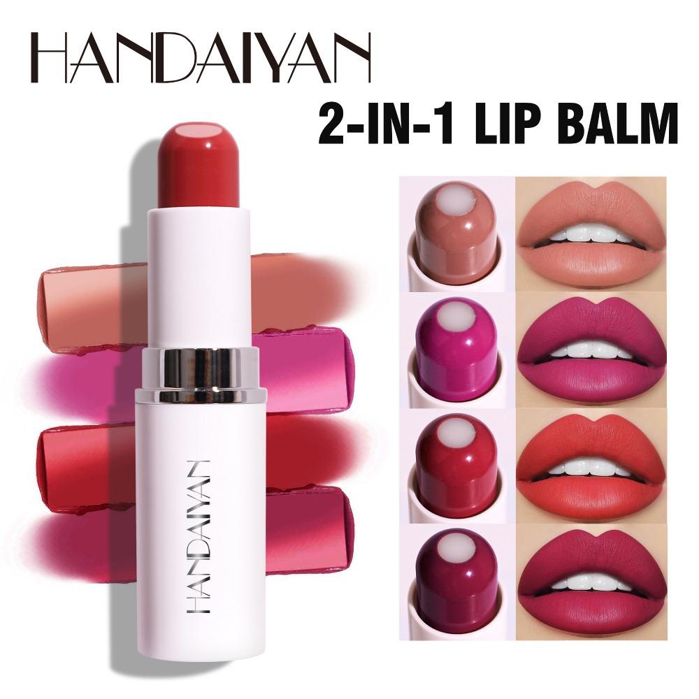 HANDAIYAN Lipstick Lippenstift, Twa-in-ien, Hert-LIP, Reade Froulike Matte Hydraterend En Hydraterend Is Net Maklik Te Ferklearjen
