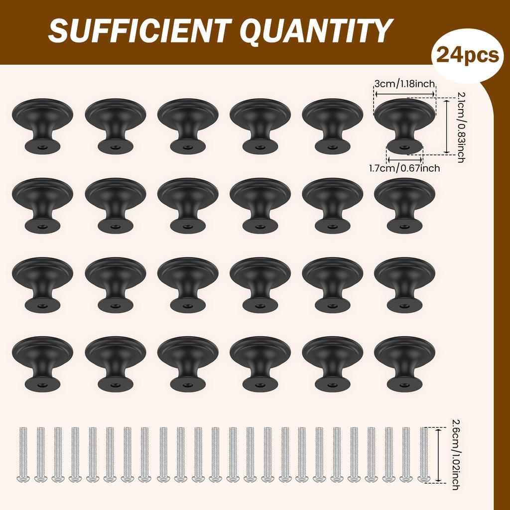 Single Grain Small Handle Kit Round Drawer Dresser Pulling Cabinet Door Handle for Home Use Cabinet Door Handle Kit