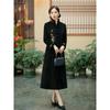 Retro Embroidered Velvet Cheongsam Coat for Middle-Aged and Elderly: Stylish & Versatile Autumn/Winter Outerwear