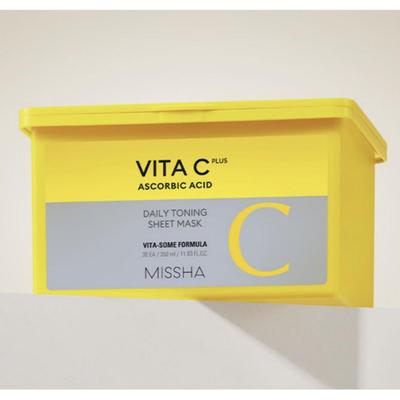 Vita C Plus Ежедневная тонизирующая листовая маска 350 мл 30 шт.