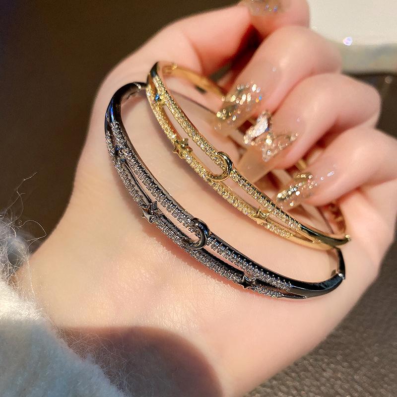 Light Luxury Bracelet Women's Micro Inlaid Zircon Moon Star Jewelry
