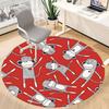 1 шт. Красный круглый ковер для офиса с изображением обезьяны, коврик для помещений, подходит для офиса, под офисные стулья, спальни, гостиной, домашнего декора, декора комнаты
