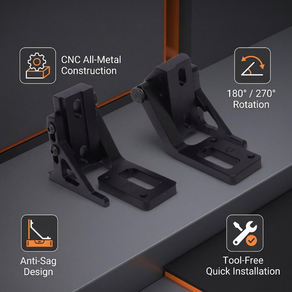 Комплект дверных петель для 3D-принтера Замена для 3D-принтера Snapmaker U1 Алюминиевый сплав, 180 270 градусов, дверная петля