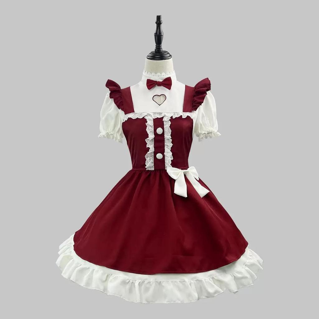 Plus Size New Year, Christmas, Halloween Costumes for Women, Red Dresses for Maids, Lolita Adult Women, Fancy Role-playing Hats