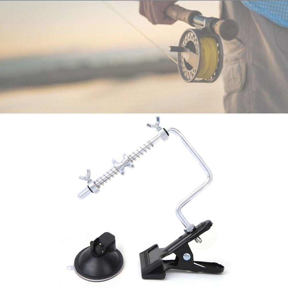with Suction Cup and Clamp Fishing Line Spooler Reel Spooling Tool  for Multiple Size Spools