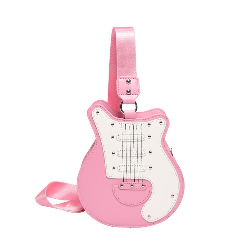 Сумка через плечо в форме гитары, креативная сумка из искусственной кожи с застежкой-молнией, сумка через плечо для девочек и женщин