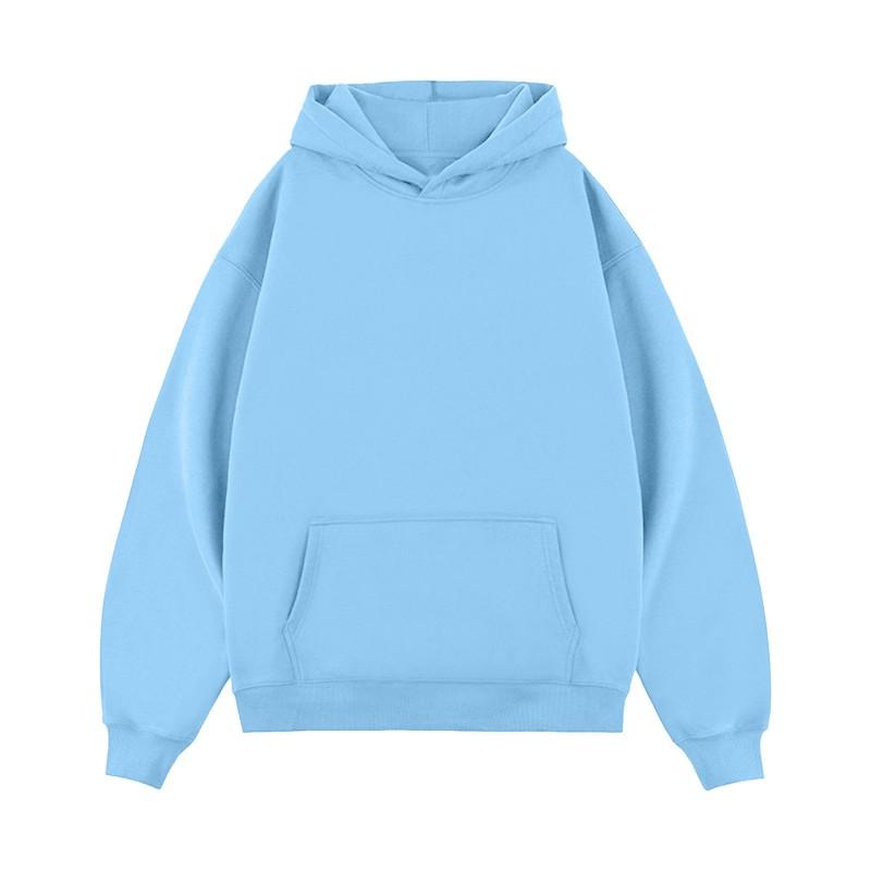 Mens Oversized Drop Shoulder Hoodie Heavyweight 220g Cotton Blend Streetwear Sweatshirt Loose Fit