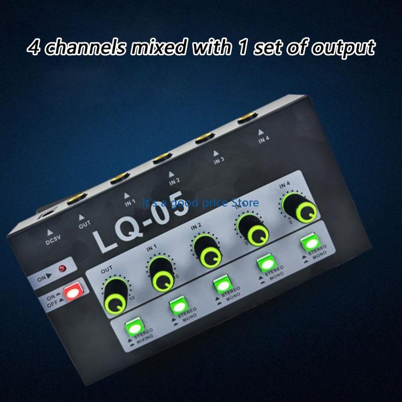 4/8-канальная консоль для микрофонов с металлическим корпусом и разъемами 6,35 мм для музыкантов и стереоинженеров в дороге